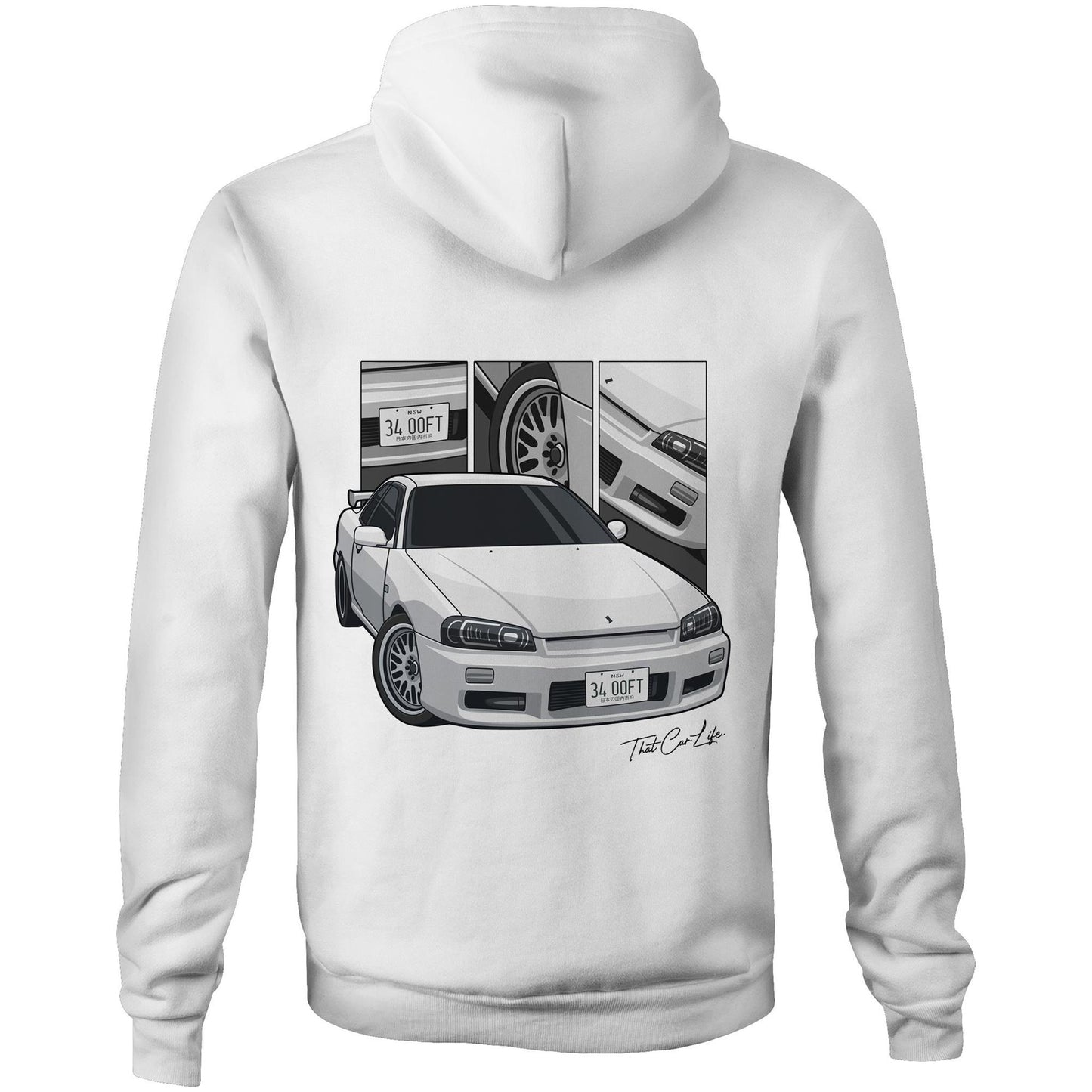 Grid Hoodie - Your Car, Custom Illustration