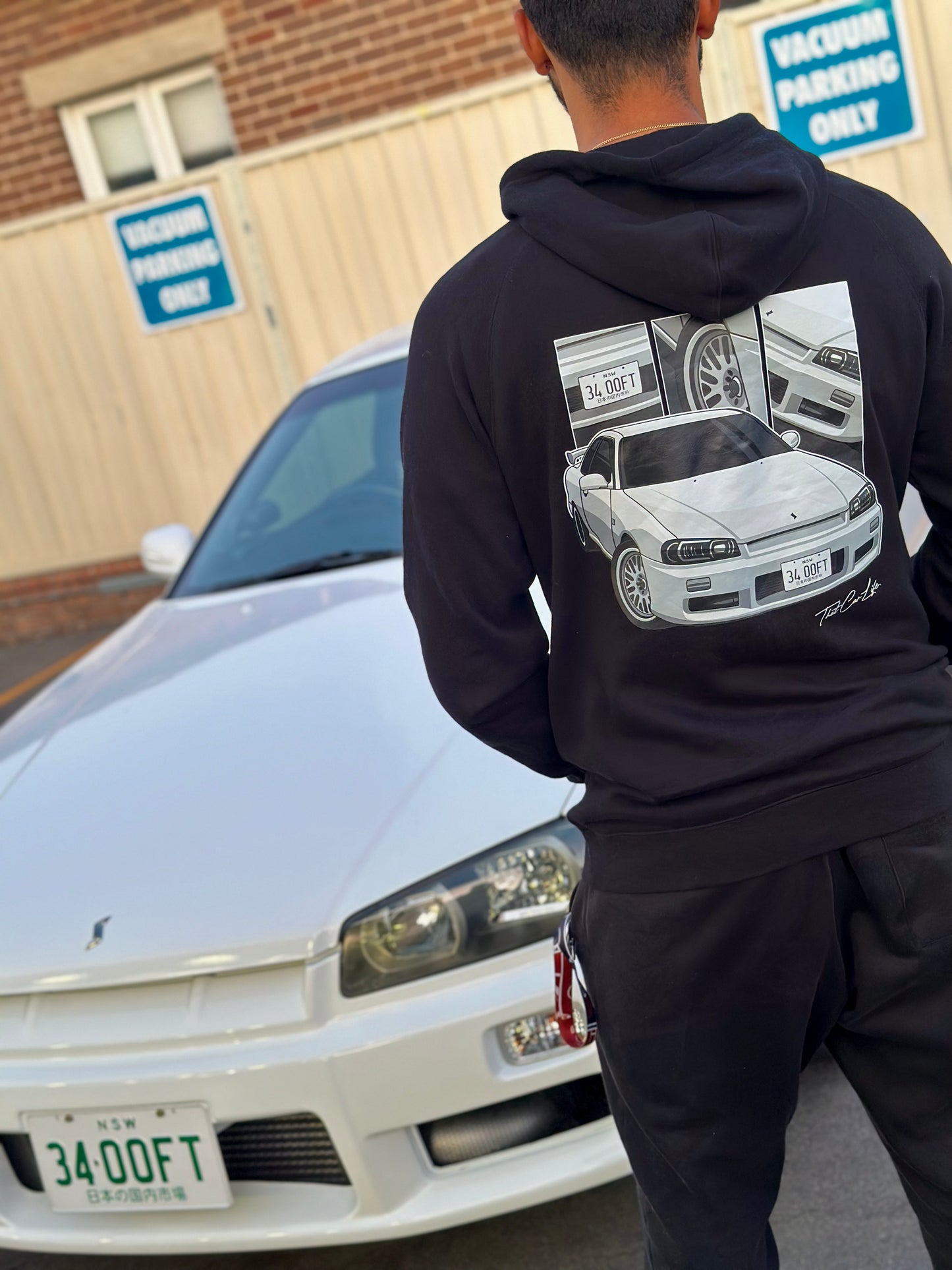 Grid Hoodie - Your Car, Custom Illustration