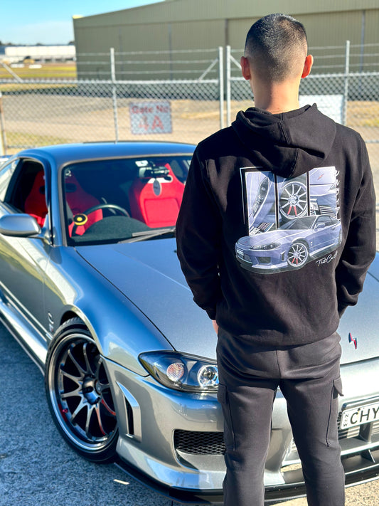 V2 Grid Hoodie - Your Car, Custom Illustration