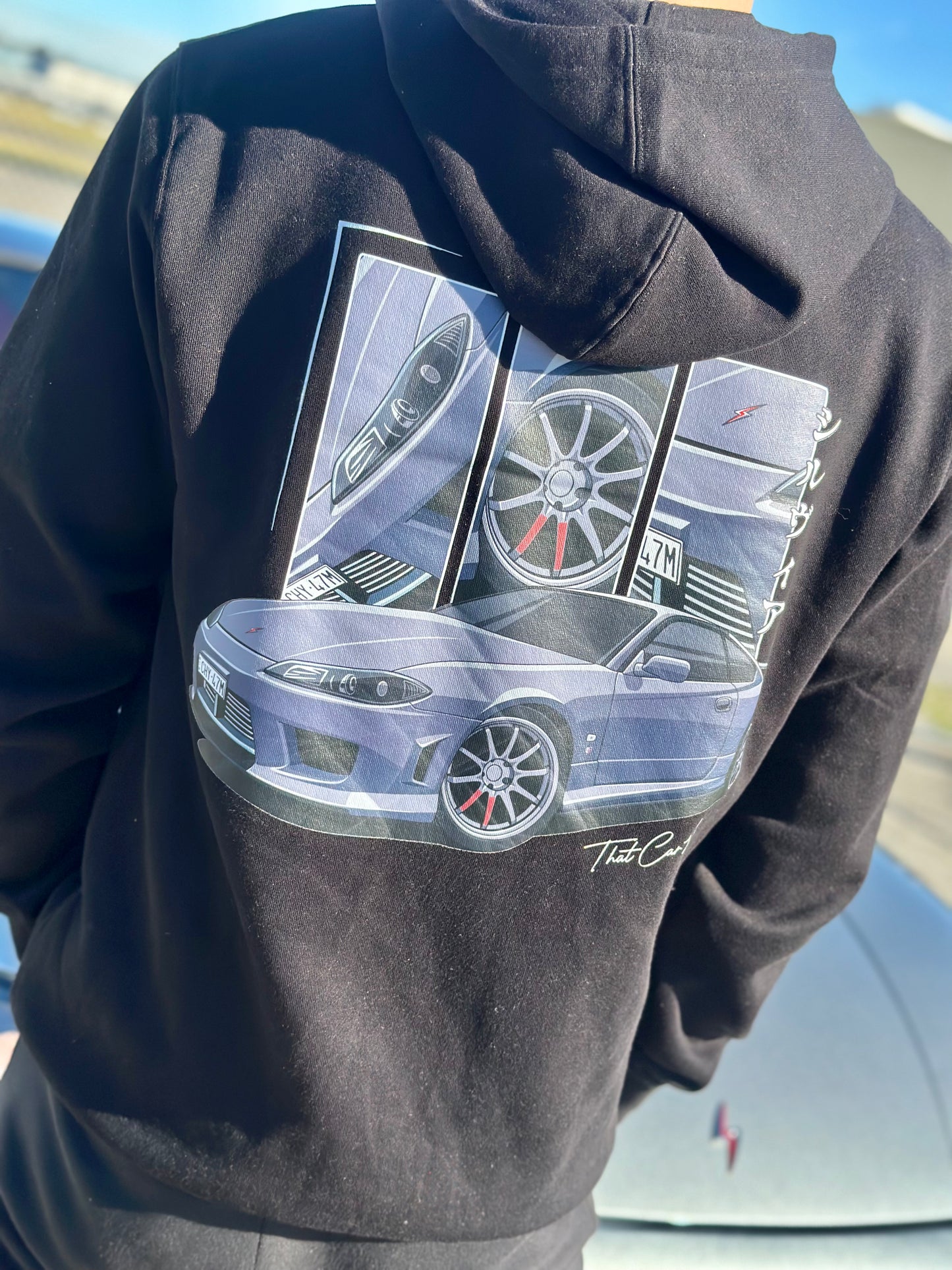 V2 Grid Hoodie - Your Car, Custom Illustration