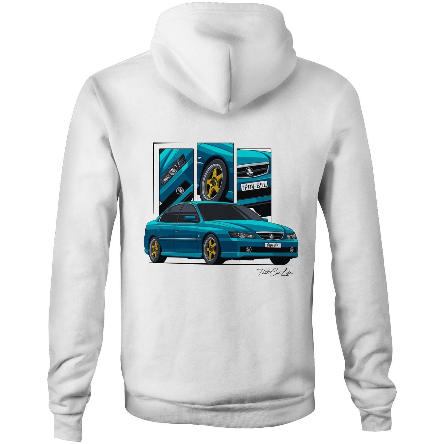 V2 Grid Hoodie - Your Car, Custom Illustration